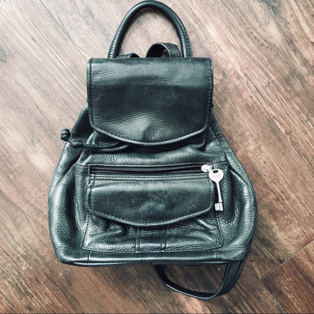 Fossil mini leather backpack
